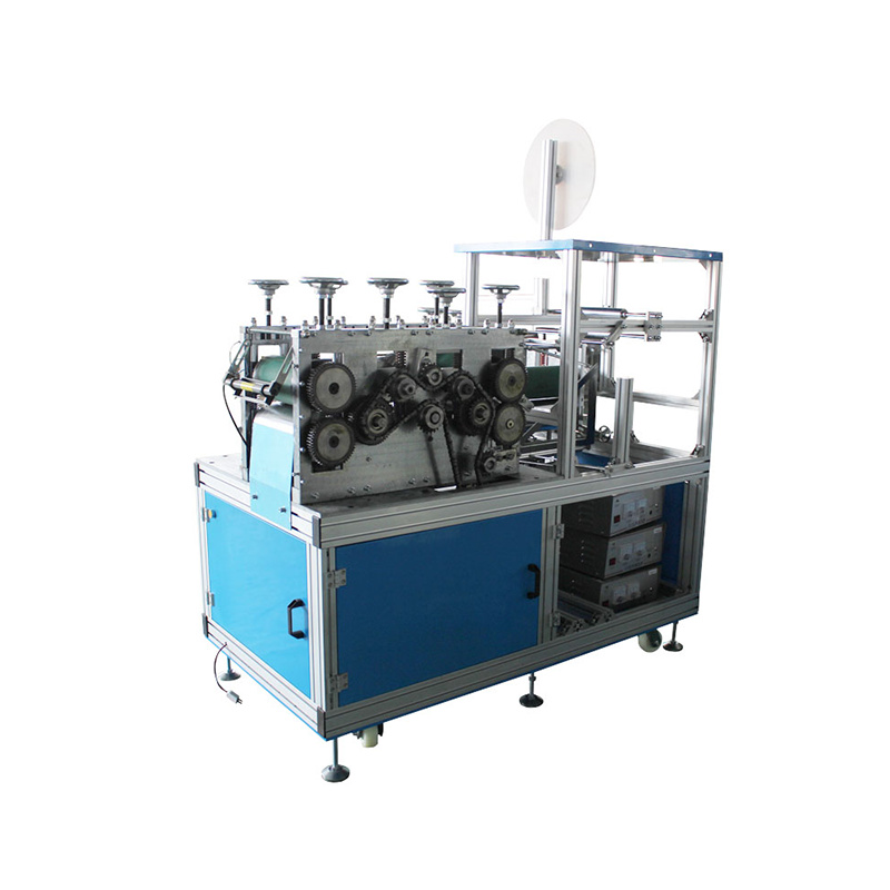 Machine voor het maken van non-woven schoenovertrekken voor eenmalig gebruik